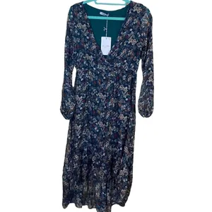 Elena Baldi Silk Floral Hi-Lo Dress Size Small thumbnail 3