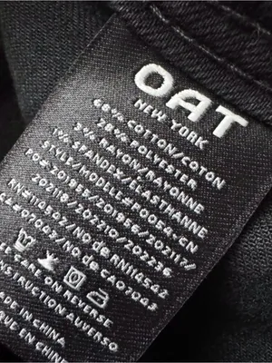 OAT NEW YORK Black Wide Leg Raw Hem Jeans High Rise Women Size 4 27 Grunge Retro thumbnail 4