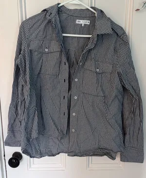 Zara button up gingham shirt  thumbnail 2