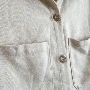 Rhythm | Oyster Knit Oversized Relaxed Fit Shacket Top in Cream Size‎ Small thumbnail 8