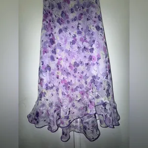 Vintage Dress Barn Y2K floral flutter fairy dress size 4 purple thumbnail 2