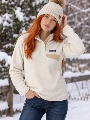 Patagonia Re-Tool Snap-T Fleece Pullover Women's Large Off White Cream FA18 thumbnail 1
