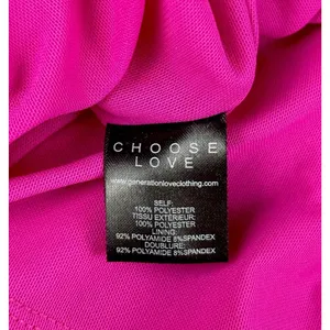 Generation Love Women’s Size M Soft Cami Top Sequin Hot Pink Barbie Coquette Fairy Cowl Neck thumbnail 6