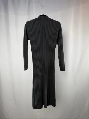 NWT Aerie‎ So Soft Ribbed Mock Neck Long Sleeve Midi Dress in Gray Size XS thumbnail 9