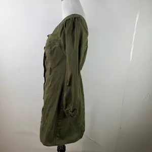 J.O.A. Just One Answer Olive Green Button Long Sleeve Dress Size Small thumbnail 4