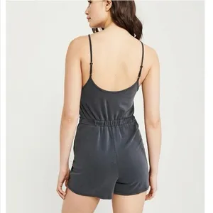 Abercrombie & Fitch Grey Camisole Sleeveless Faux Wrap V-Neck Skort Romper Sz S thumbnail 5