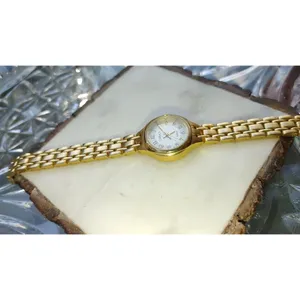 Carriage Timex Quartz Ladies Gold-Tone Watch Chain-Link Bracelet thumbnail 6