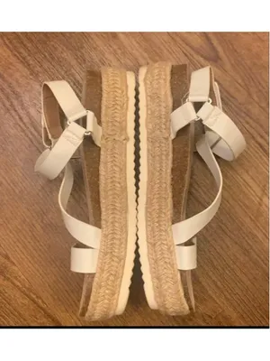 DV Dolce Vida Iman Platform Sandals 8.5 Cream thumbnail 4