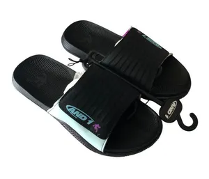 AND1 Nothin But The Best Slide Sandals Black Light Blue Womens Size 6 thumbnail 1