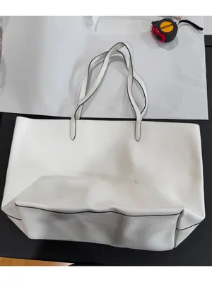Victoria’s Secret White Faux Leather Large Weekender Tote Bag thumbnail 2