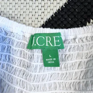J. Crew Flutter Sleeve Voile Mini Dress in White Large thumbnail 8