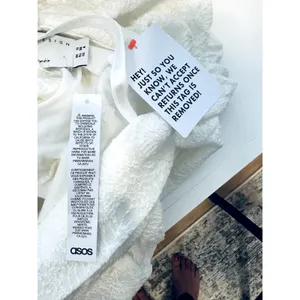 ASOS Women's White Strappy Textured Sleeveless Mini Dress Ruched 6 NWT thumbnail 9