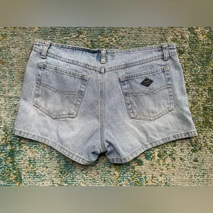 Vintage Y2K Angels low rise distressed denim jean shorts, size 9 thumbnail 2