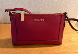 Vintage Michael Kors Sallie Medium Crossbody in Deep Red thumbnail 1