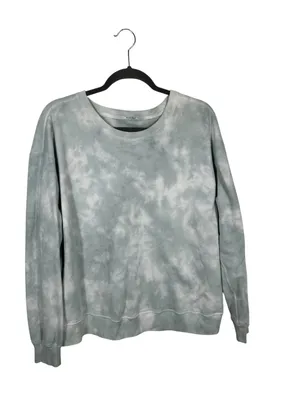 Abercrombie & Fitch Tie Dye Crewneck Sweatshirt Green White Soft‎ A&F Large thumbnail 2