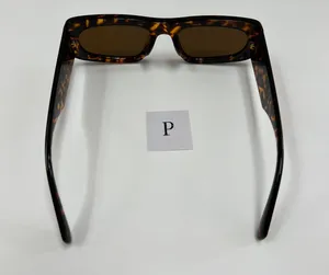 Rectangle 90s Style Sunglasses / Leopard 90s Sunglasses Multi thumbnail 3