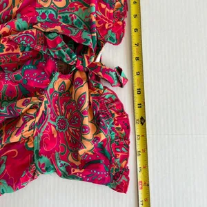 Floral Tube Crop Top Strapless‎ Tie Front Boho Pullover Bandeau Size M thumbnail 8