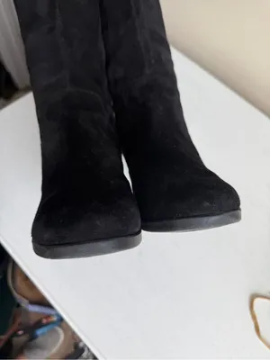 Born Elbe Black Suede Heeled Tall Boots Size 9 thumbnail 9