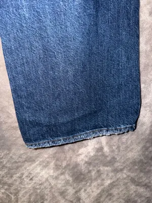 Lee High Rise Wide Leg Distressed Denim Jeans Blue thumbnail 11