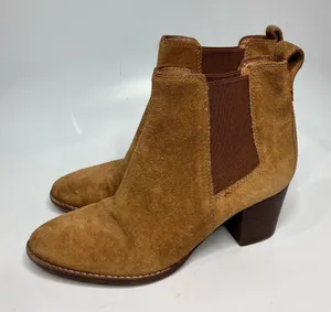 Madewell the Regan Boots pull on suede cognac‎ size 8 thumbnail 1