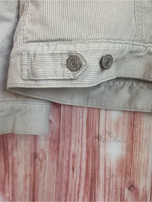 Gap Cream Sherpa Lined Corduroy Button Front Trucker Jacket Size L thumbnail 10
