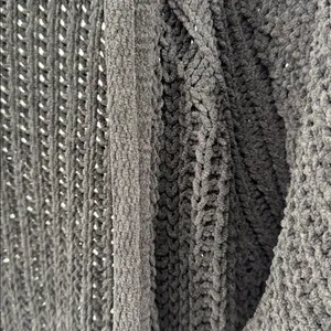 POL Black Open-Knit Women's Cardigan M oversized neutral capsule open front thumbnail 11