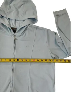 Nike Dri-Fit Women Size XL 16-18 Blue Hoodie Jacket 16-253 thumbnail 7