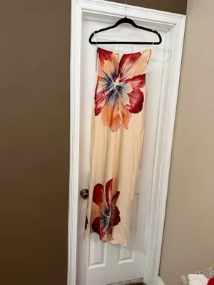 Anthropologie Strapless Dress Maxi Medium thumbnail 2