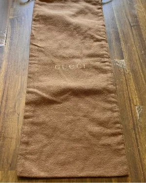 Gucci Brown Drawstring Dust Bag Logo Cover Sleeve Protective Case thumbnail 1