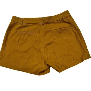 Madewell Monroe High Rise Shorts Linen Blend Womens Pockets Mustard Brown Size 4 thumbnail 4