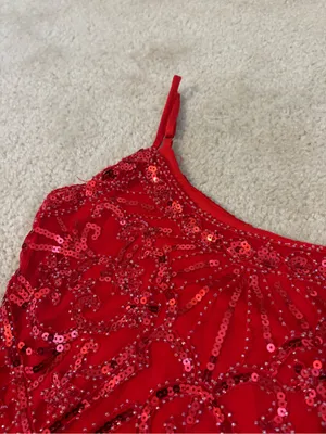 Red Beaded Flapper Costume thumbnail 2