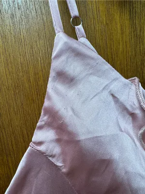 Petal + Pup Ciao Ruffles Maxi Satin Dress Sleeveless Long Pink Large NEW thumbnail 7
