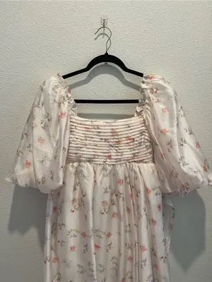 NWT Worth Collective Melody Maxi Dress Size Large L Pink Floral maternity thumbnail 2