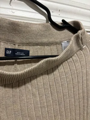 Gap NWT Ribbed Knit Flare Pants – Beige – Size medium thumbnail 2