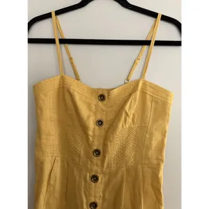 Suboo Button Down Midi Sundress Mustard Yellow Women's Size Small‎ thumbnail 3