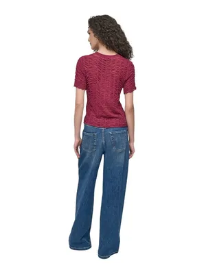 DKNY Womens Superfine Textured Lightweight Top P52SAW83 Beet Red XL thumbnail 11
