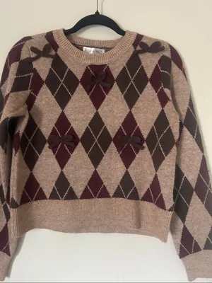 Forward Young Contemporary Beige Argyle Bow thumbnail 3