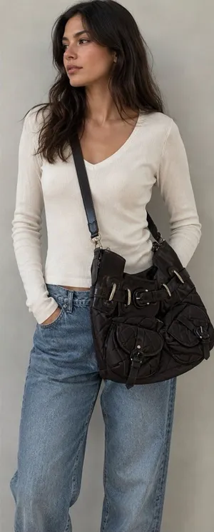 BURBERRY | Quilted Brown Bromely Hobo Large Bag thumbnail 1