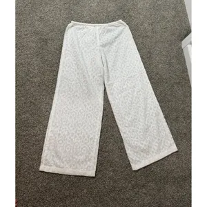 Tommy Bahama Womens White Cotton Jacquard Wide Leg Drawstring Pants XS thumbnail 2