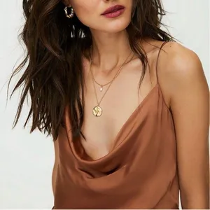 Aritzia Wilfred Only Ruched Slip Dress in Terrazzo Brown thumbnail 12