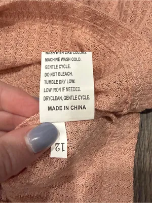 NWOT Unbranded Waffle Knit Cropped Short Sleeve thumbnail 4