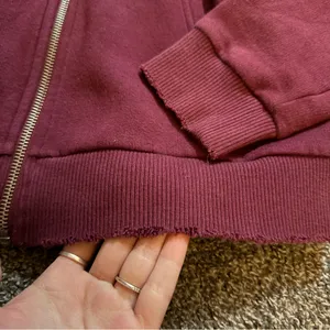 Victorias Secret PINK Maroon Burgundy Wine Red Everyday Logo Lounge Hoodie thumbnail 4