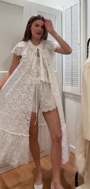 NWT Hill House “The Lace Coco Duster” thumbnail 3