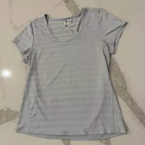 Active Life ScoopNeck ShortSleeve Performance Shirt Womens Large Gray Athleisure thumbnail 2