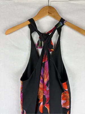 Anthropologie Maeve Cayman Silk Halter Maxi Dress Size S thumbnail 4