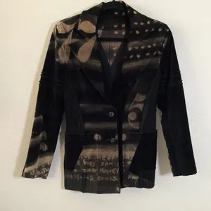 Yoshi Yoshi by PJ Unique Artistic J Fashion Velvet Patchwork‎ Grunge Jacket S thumbnail 1