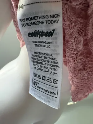 Edikted Pink Lace Tank Top Medium thumbnail 10