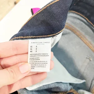 American Eagle Outfitters Ne(x)T Level Stretch Distressed Jean Short Blue 8 thumbnail 4