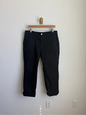 Pilcro Anthropologie Black Straight Leg Utility Pants Size 32 thumbnail 2