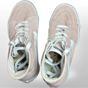 Pink & White Vans High-Top Sneakers – Women’s 6.5/ Men’s 5 thumbnail 11